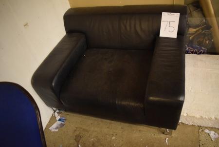 Dogs sofa in black leather