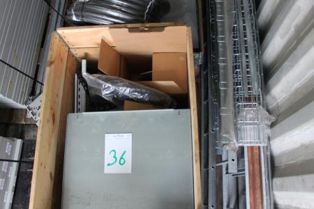 3 pallets with various' + cable trays.