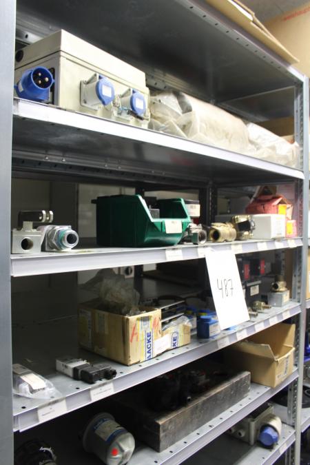 Contents of 4 shelves in 1 fag rack solenoid valve coils valve road valve builder and more.