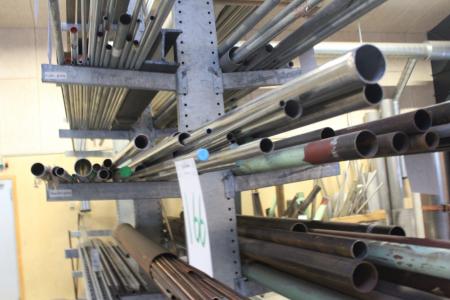 Lot of stainless steel acid-proof pipes and stainless steel pipes.