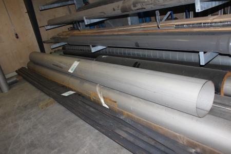 4 stainless steel pipes Ø 320, 210, 130 mm. 6000, 5000 mm length. Including stainless steel insulated pipes.