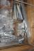 Various galvanized hinges for cable trays.