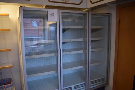Kühlschrank mit 3 Türen markiert. 180 g L x D x 80 cm H 192