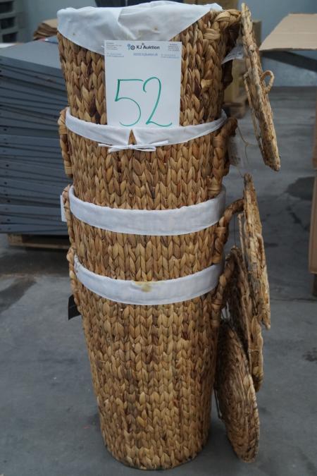 4 pcs. laundry basket 37x57 cm m. LID
