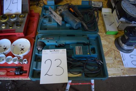 Jigsaw and battery drill