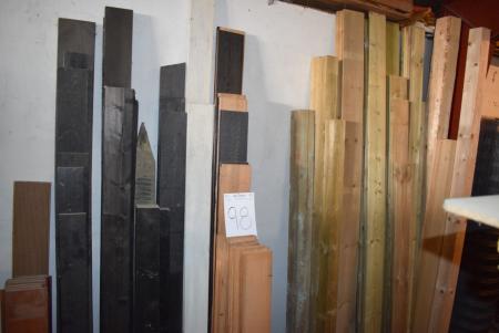 Miscellaneous wood, clinker mahogany, larch clinker + trykimp. posts