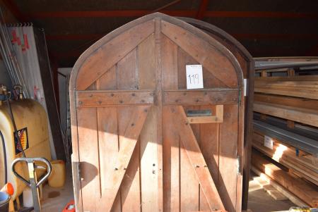 2-Blatt-Eiche Fronttür / Tür mit arc handgemachtes B 158 x H 167 x 230 cm H