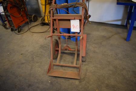 Bottle trolley with various cutting torch equipment