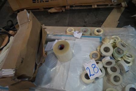 Lot tape rolls, a batch of filter bags, glass tape rolls +