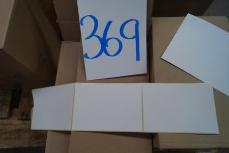 2 kasser med labels termoediket 102,5*150mm 2*2500 pr kasse 