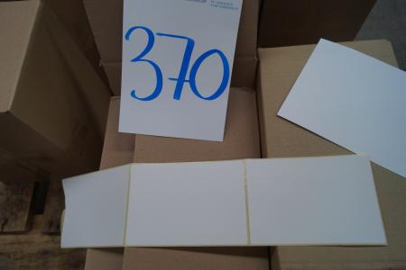2 kasser med labels termoediket 102,5*150mm 2*2500 pr kasse 