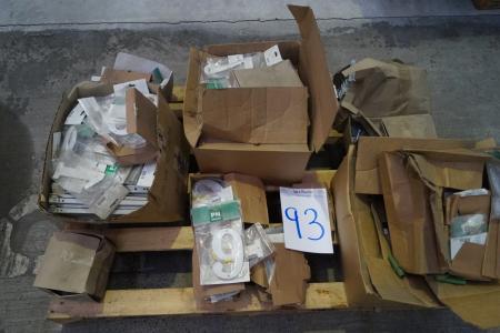 Pallet of house numbers and bracket M. M