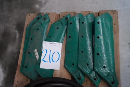 The wear inserts for 3-fugrede Kverneland reversible plow (unused)