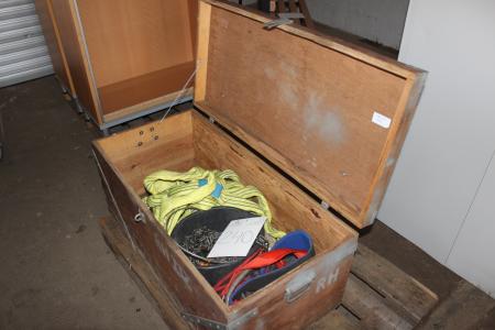 Værktøjskasse med stropper m.m.