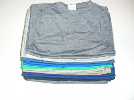 Firmatøj uden tryk ubrugt:  20 stk. Børne t-shirt, ass farver, rundhalset, 100% bomuld,  2ÅR