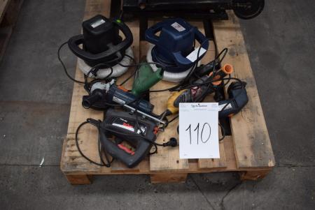 Various electrical tools. Stand ok