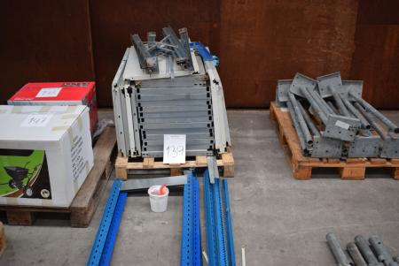 Various parts for steel shelving B 100 D x 50 cm