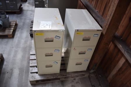 2 pcs. filing cabinets with drawers 3 / each
