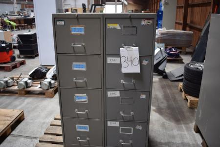 2 pcs. filing cabinets with drawers 4 / every