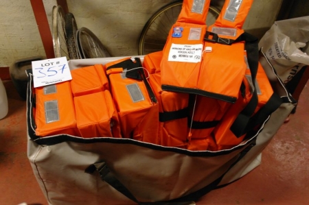 (14) life jackets, never used, in bag. Adult
