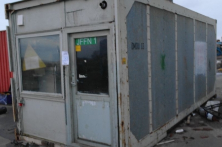 Container with window equipped for personel