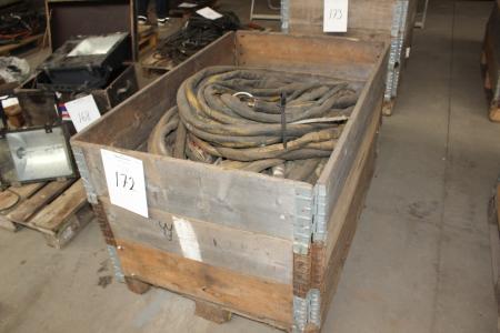 Lot of welding cables.