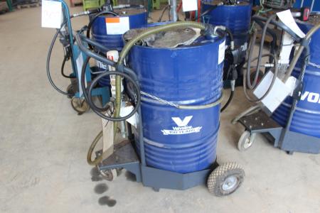 Oil drum on carriage. Approximately 40 liters of HVLP46 Ultra MaXx