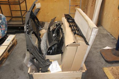 Various parts for car headlights etc.