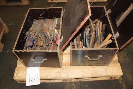 2 boxes of file and hammer
