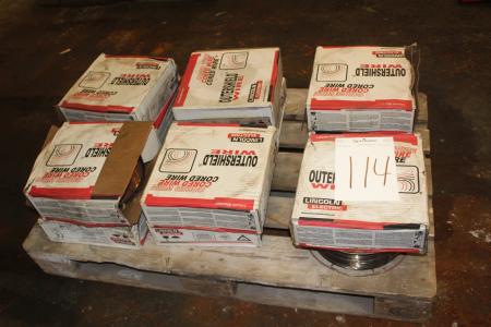 Lot of welding wire Lincoln Electric.