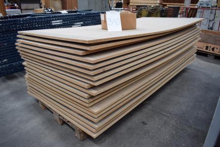 18 pcs. particle board to the pallet rack