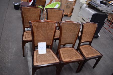 5 pieces. chairs, wicker