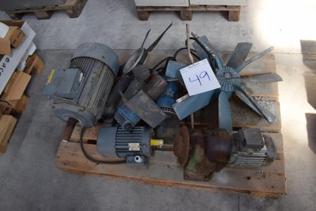 Various electric motors, gear motor, submersible pump