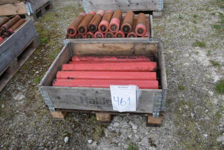 Pallet with rollers for conveyor belts