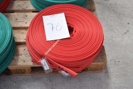 3 pieces. Fire hoses approximately 60 m 1 "