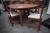 Oval spisebord L 196 cm + 9 stk. stole
