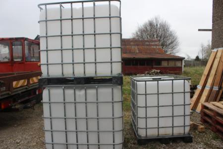3 100 liter containers.