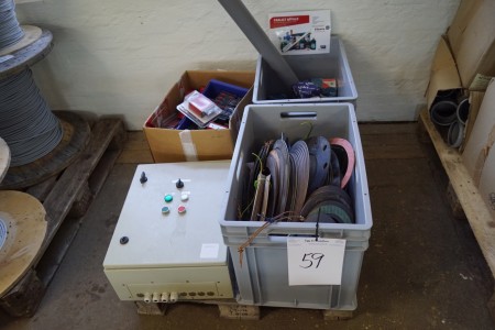 Various parts for control cabinet + control box + miscellaneous gaskets.