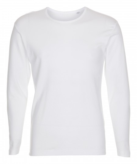 Drucklose Presse ohne Nießbrauch: 20 Stück Rundhals-T-Shirt mit langen Ärmeln, weiß, 100% Baumwolle. 20 3XL