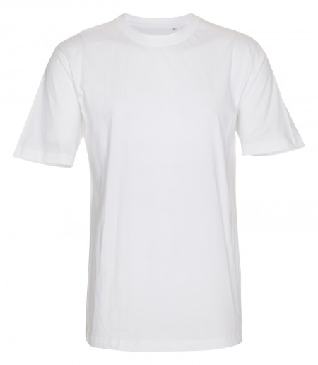 Firmatøj uden tryk ubrugt: 35 stk. rundhalset T-shirt, HVID , 100% bomuld . 10 M - 10 L - 10 XL - 5 XXL