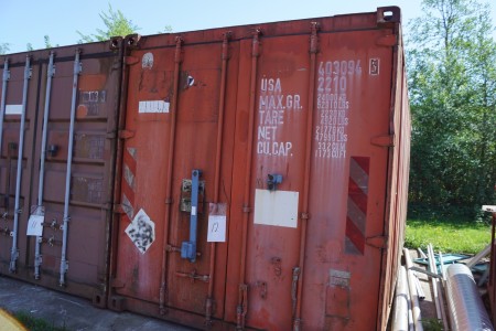 20 foot closed ship container with rack construction and ready for light