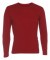 Nicht gepresster aufrechter Pfosten: 40 Stück Rundhals-T-Shirt mit langen Ärmeln, rot, 100% Baumwolle. 10 XS - 10 S - 10 M - 10 L