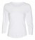 Non-pressed non-pressed company: 40 STK. LADY T-shirt WITH 3/4 Sleeves, Round Neckline, WHITE, 100% Cotton, 20 L - 20 XL