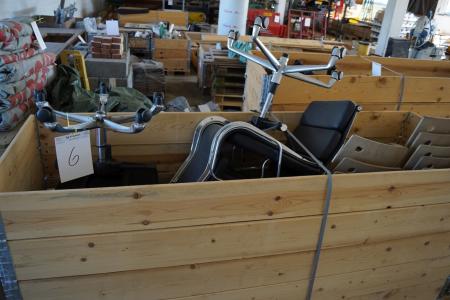 Lot of office chairs + 10 pcs stacker chairs