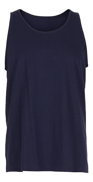 Firmatøj ungebraucht ohne Druck: 40 Stck. T-Shirt ohne Ärmel, Rundhalsausschnitt, marineblau, 100% Baumwolle, 10 L - 15 XL - 15 XXL