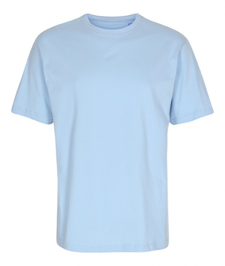 Firmatøj without pressure unused: 42 pieces. Round neck T-shirt, light blue, 100% cotton. 42 S
