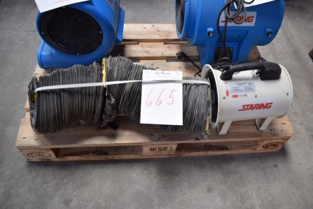 The fan 200 mm diameter w / 2 hoses
