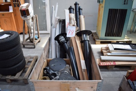 Pallet with various fixtures. unused