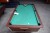 Pool table. Missing frame on one side.