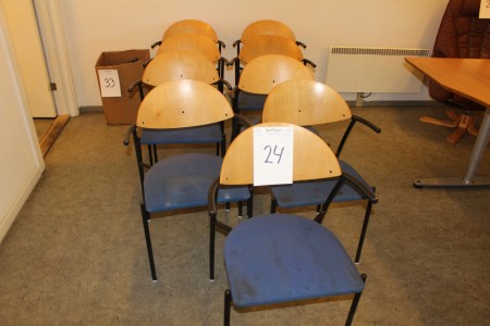 9 pcs. chairs worn
